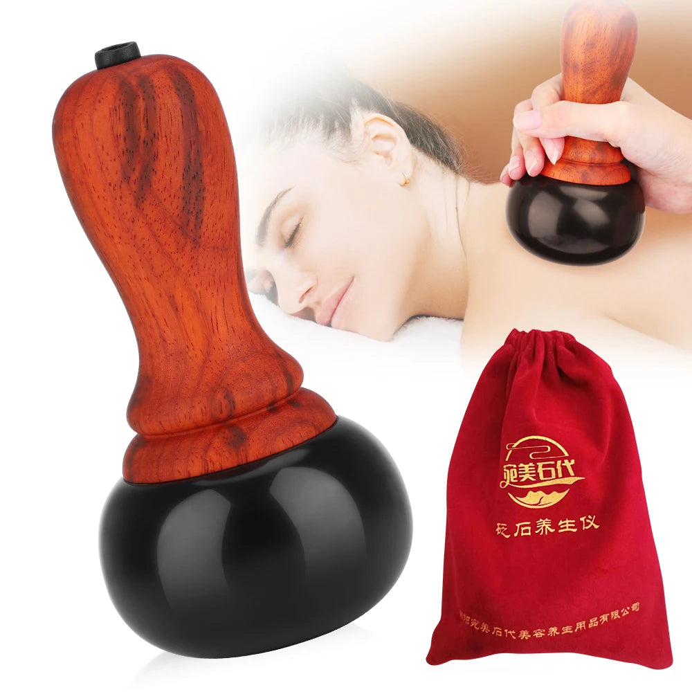 Electric Hot Stone Massage Ball Warm Bian Stone Body Massager - 16