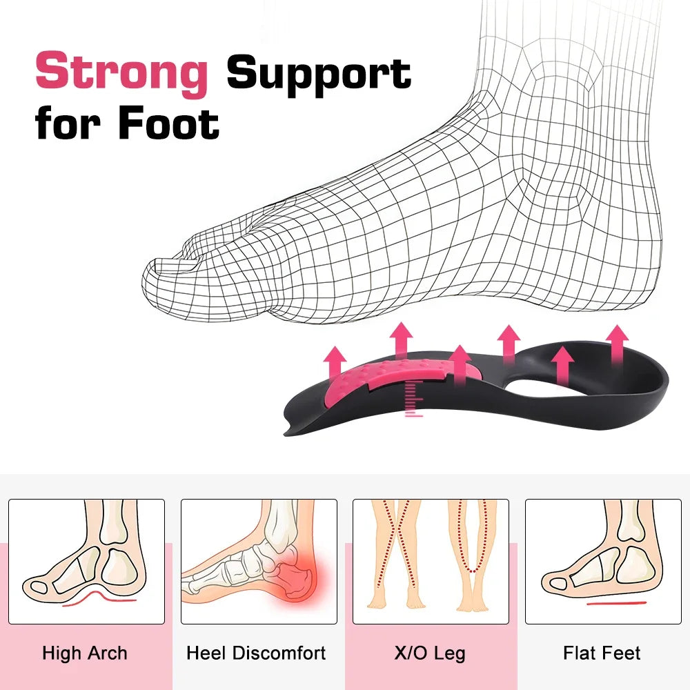 TPE Arch Support Insoles Flat Feet Corrective Shoe Inserts - 2