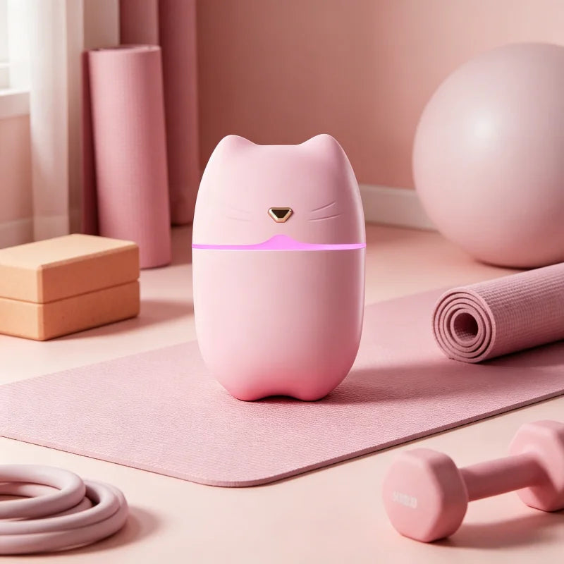 Portable Mini USB Humidifier Desktop Cool Mist Air Purifier with Light