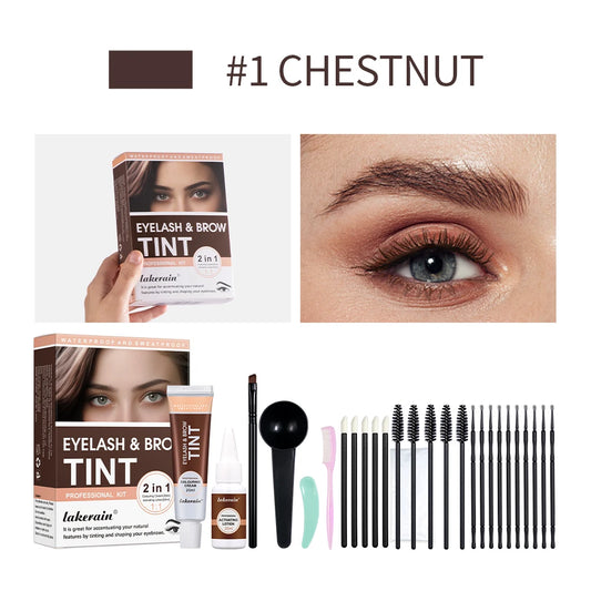 Lakerain Eyelash And Brow Tint Kit Waterproof Eyebrow Makeup Dye Set