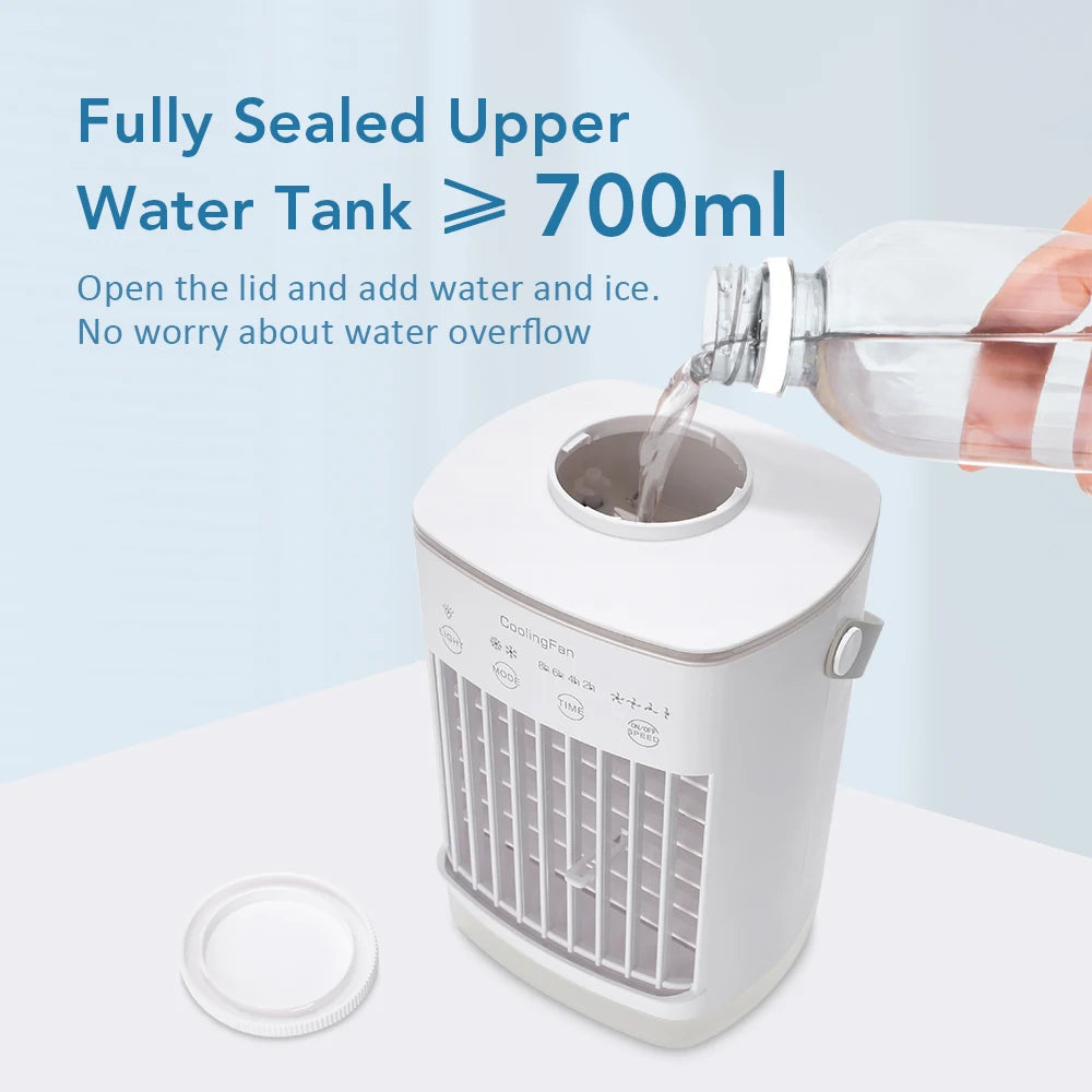 Portable Air Conditioner Fan USB Mini Cooler Humidifier - 6