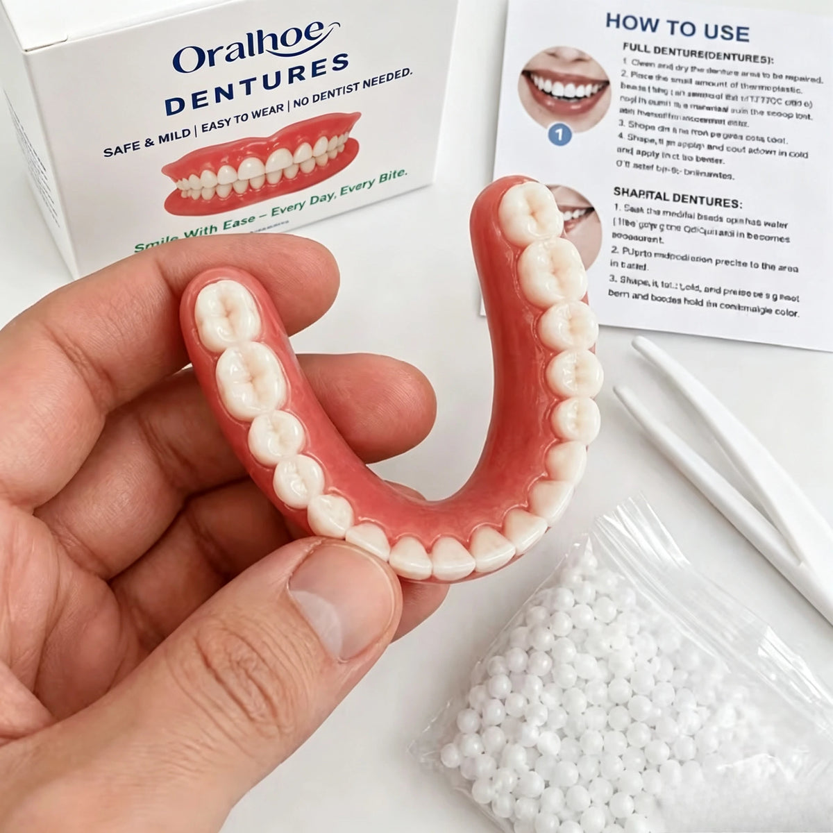 Adjustable Cosmetic Dentures Fake Teeth Set