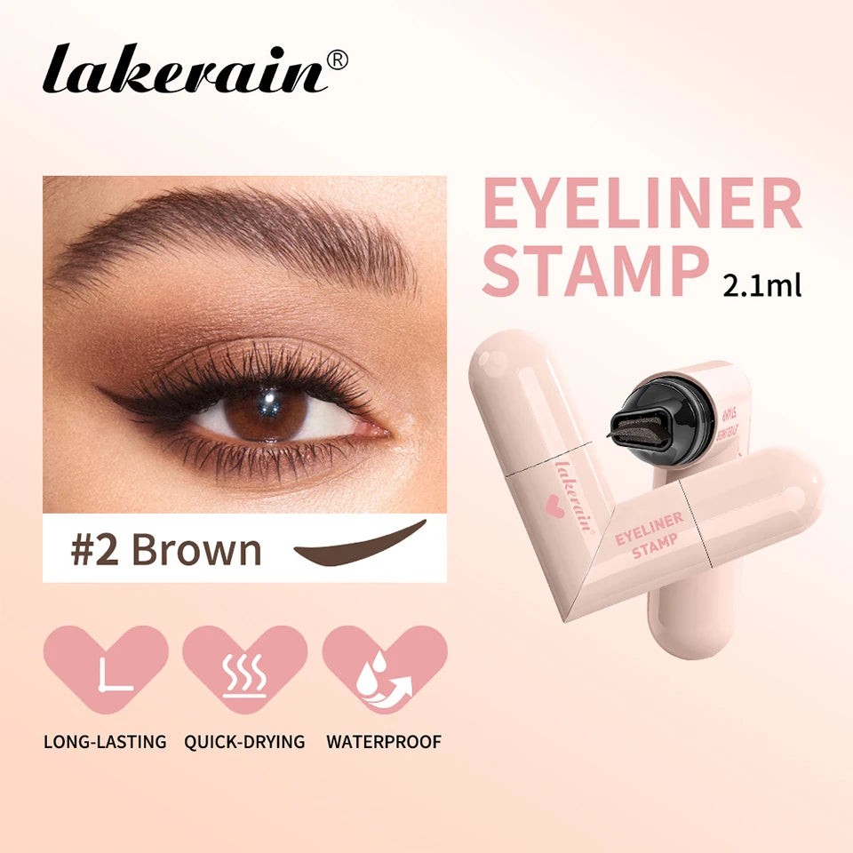 Triangle Liquid Eyeliner Stamp Waterproof Winged Pencil Pen - 7