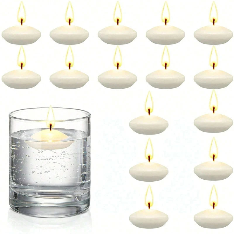 Floating Disc Candles Unscented Romantic Decor for Weddings and Parties - 1