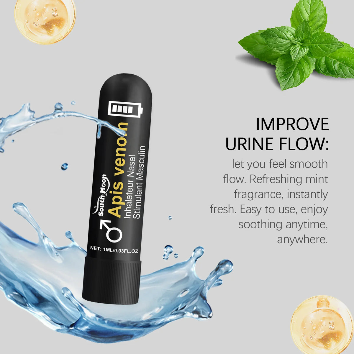 Mens Apis Venom Nasal Inhaler Sniffing Stick