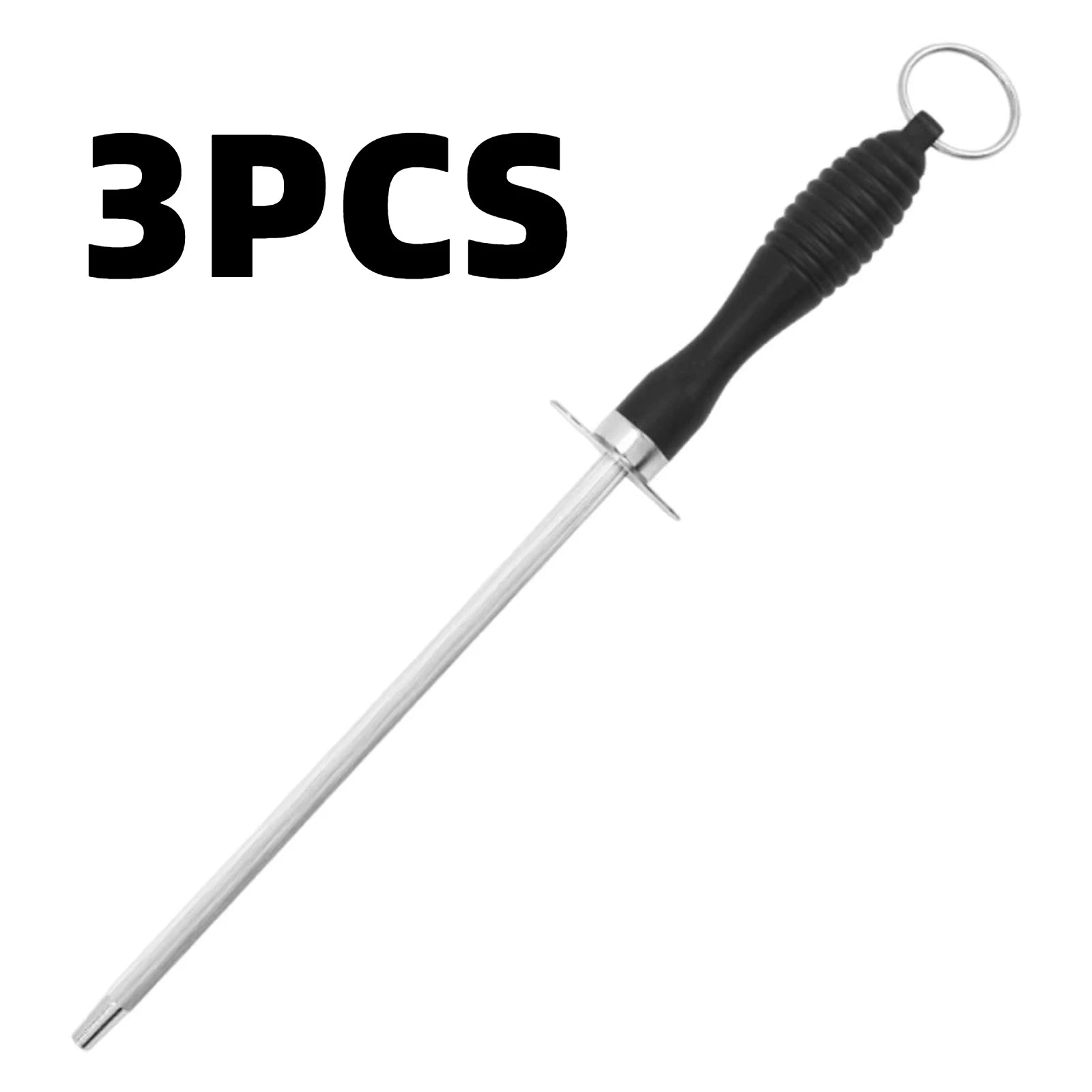 YOCITY Carbon Steel Knife Sharpening Rod Professional Honing Tool - 12