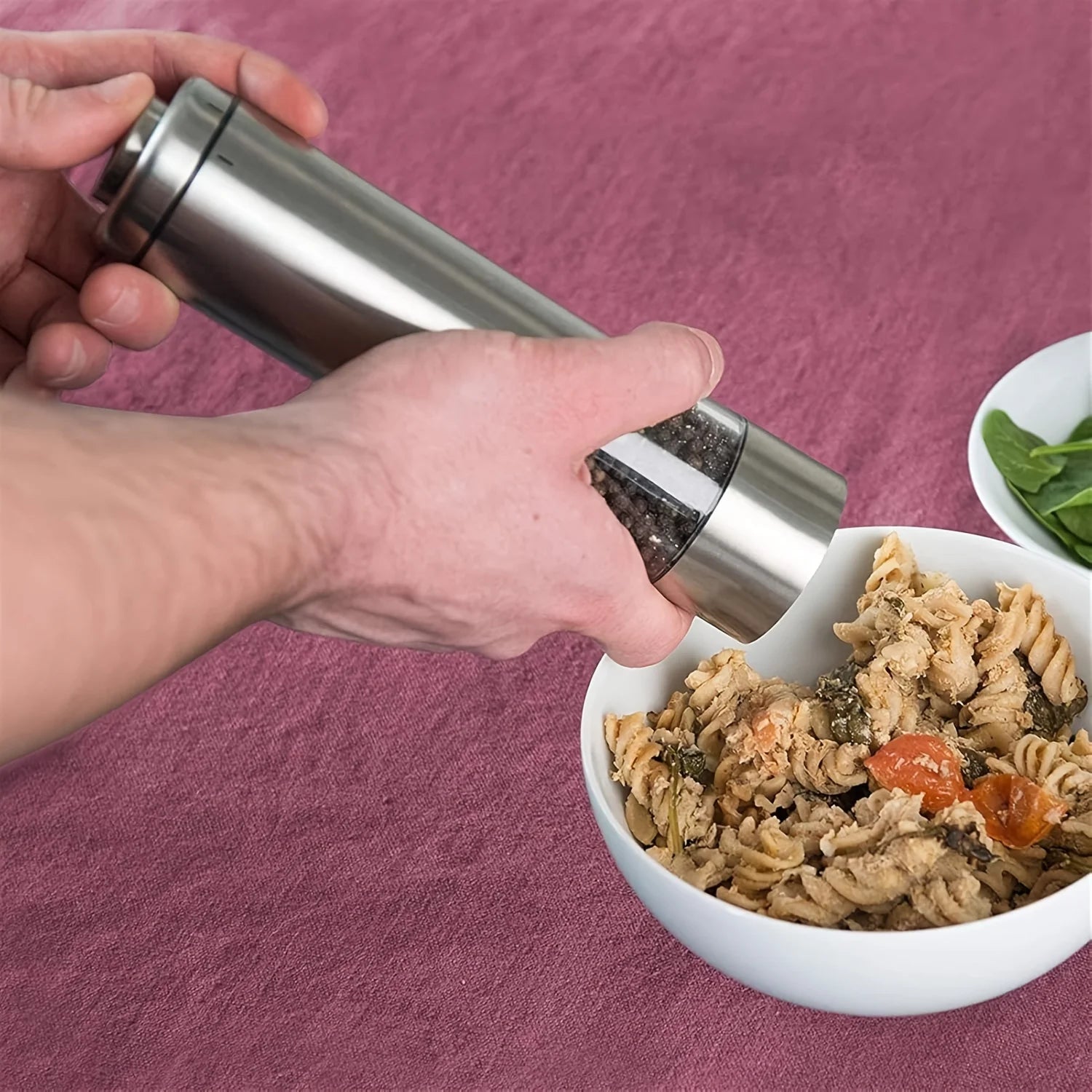 2PCS Electric Salt and Pepper Grinder Set Automatic Spice Mill Shaker - 12