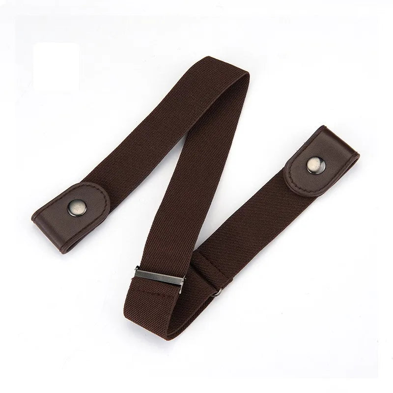 Invisible Elastic Belt Buckle Free Stretch Waistband for Jeans