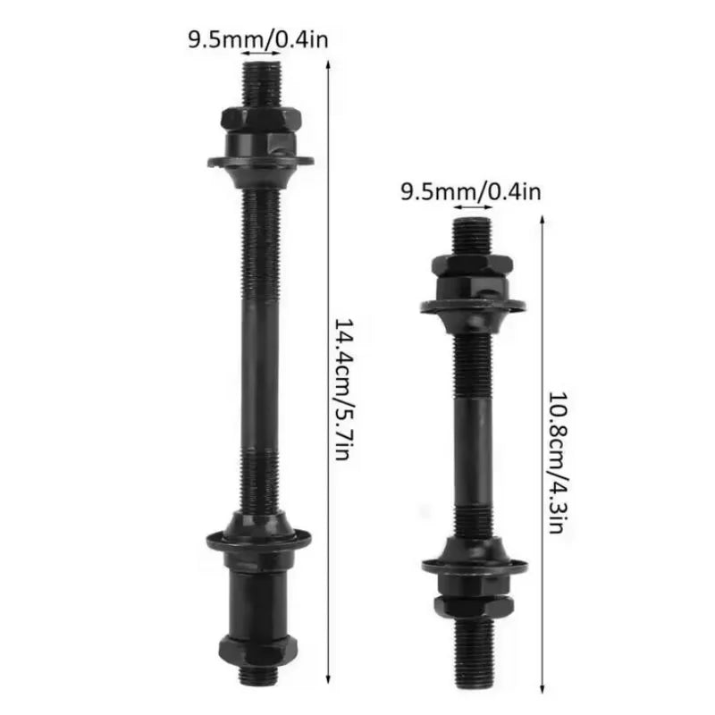 Mountain Bike Hollow Hub Shaft Quick Release Steel Axle Front Rear Set