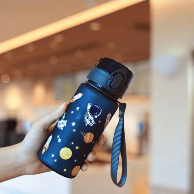 400ml Portable Water Bottle Cute 3D Printed Sport Drinkware with Strap - 29