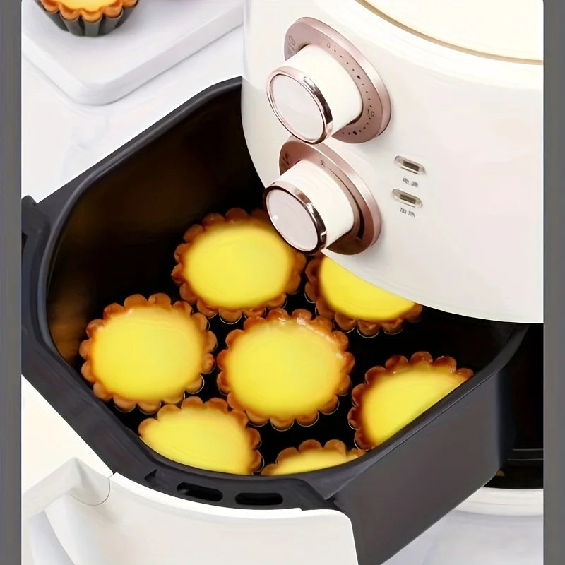 24PCS Non-Stick Egg Tart Molds Carbon Steel Fluted Baking Cups Set - 5