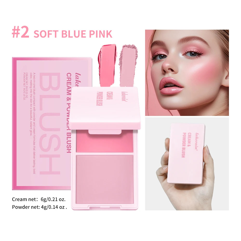 Lakerain 2 in 1 Cream and Powder Blush Makeup Palette - 29