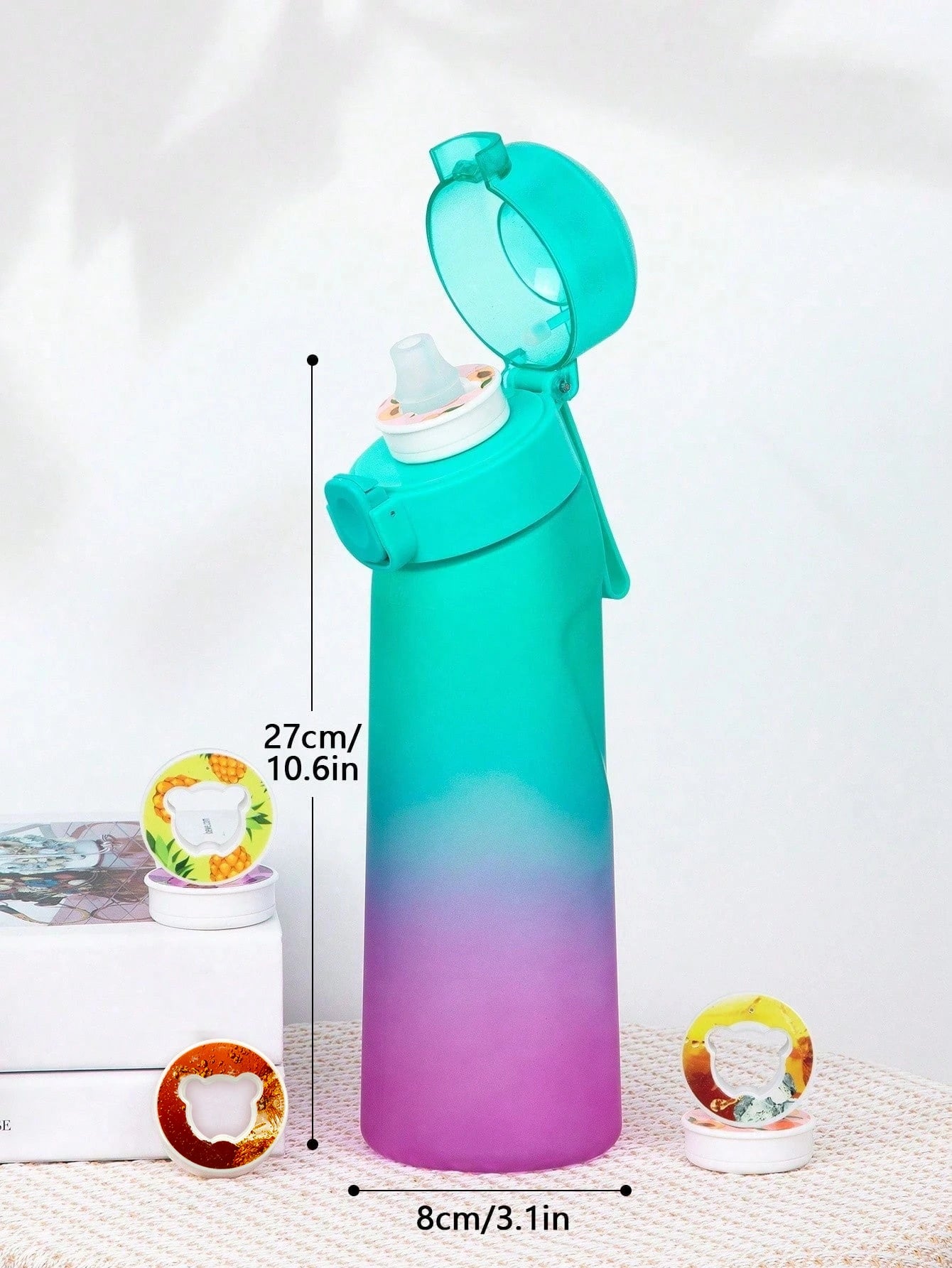 650ml Flavored Water Bottle Scented Air Infused Sports Cup with Pod