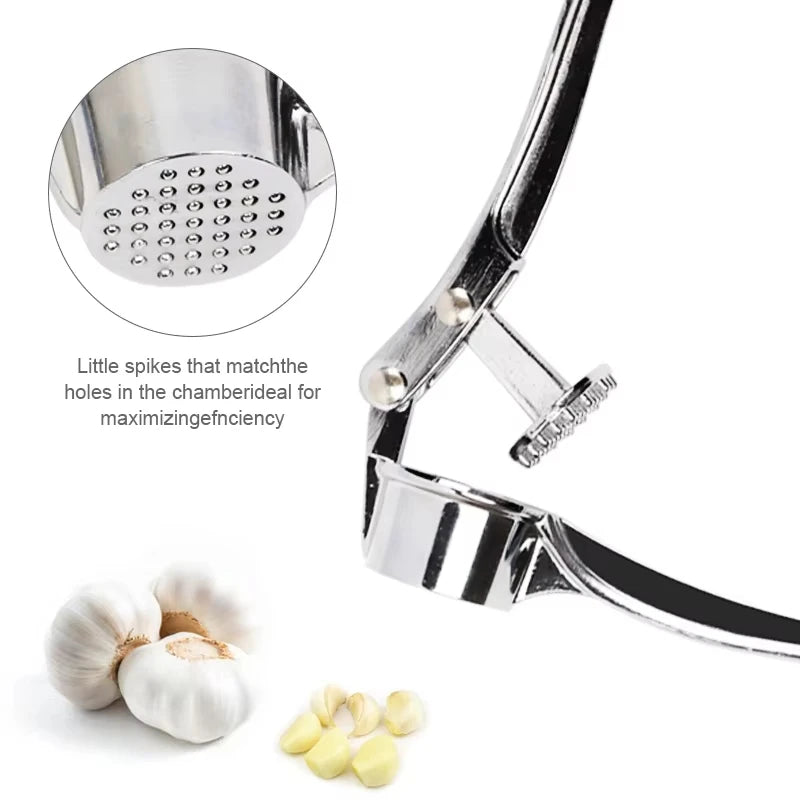 Zinc Alloy Garlic Press Crusher Mincer Kitchen Tool Manual Smasher
