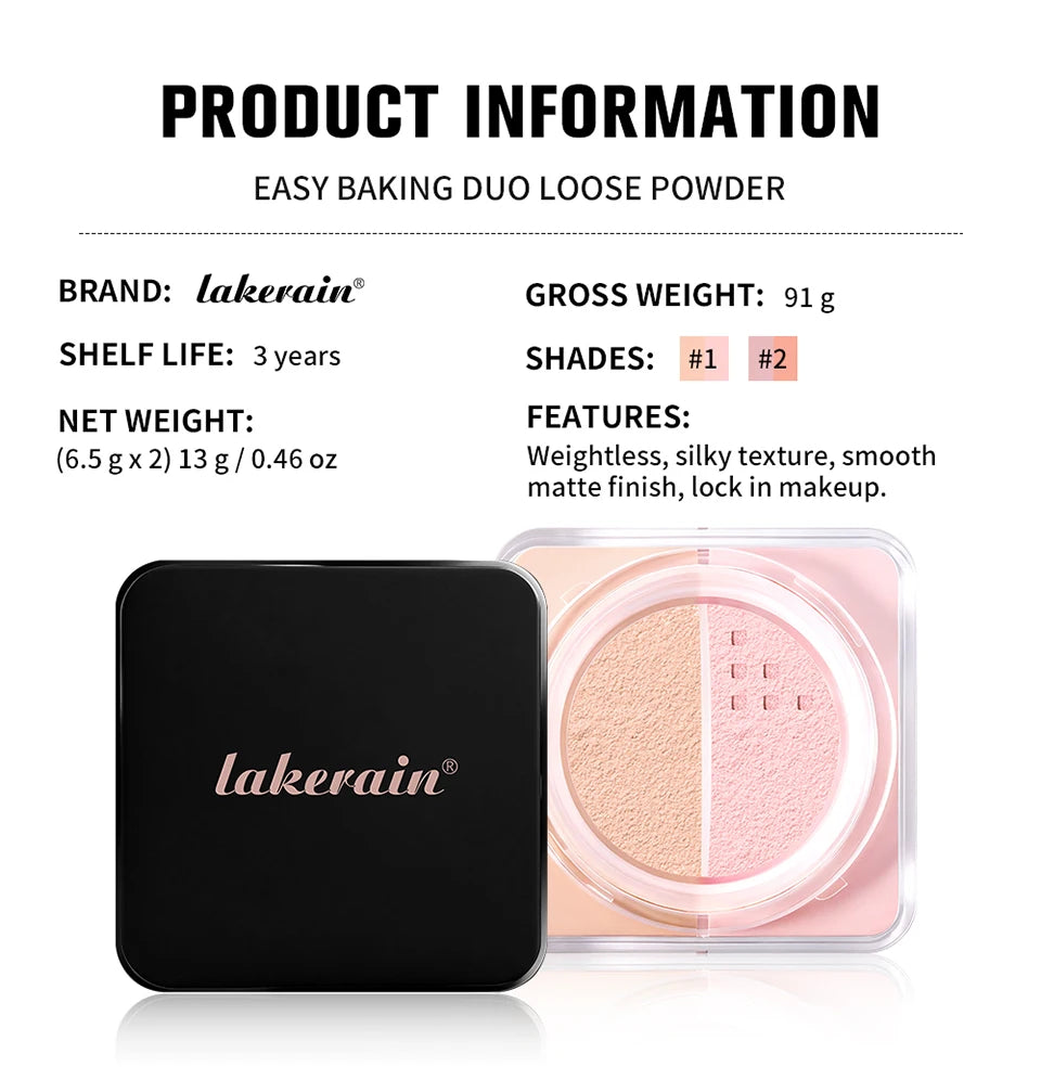 2-in-1 Color Correcting Setting Powder Matte Loose Powder