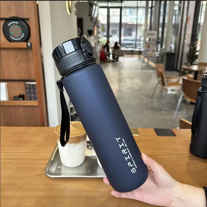 Frosted Sports Water Bottle BPA Free Portable Leakproof Fitness Cup