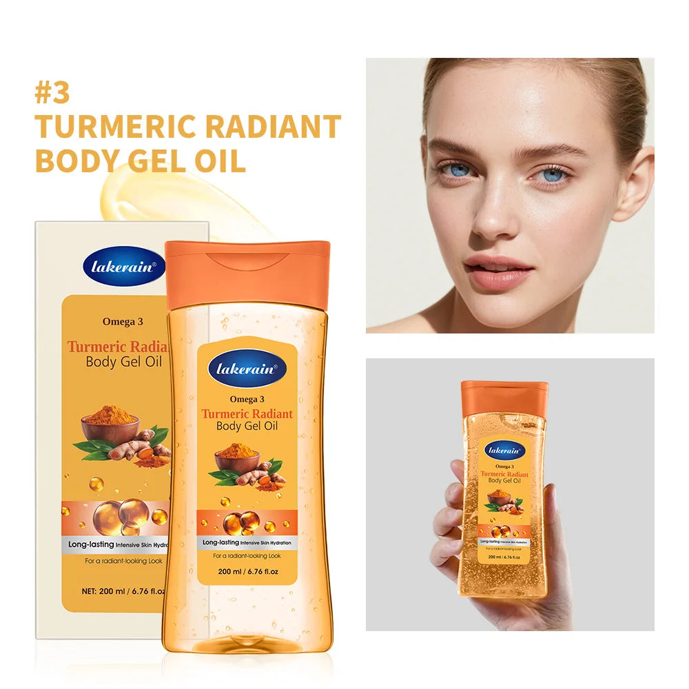 Lakerain Radiant Body Gel Oil Moisturizing Shimmer Hydrating Skincare