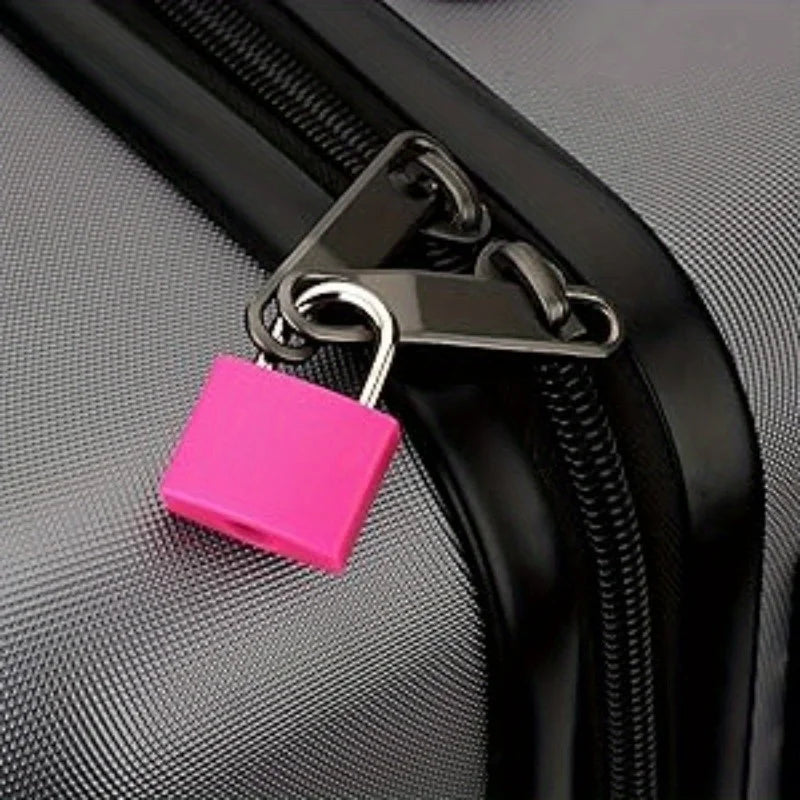6pc Small Padlock Set with Keys Portable Travel Suitcase Diary Lock