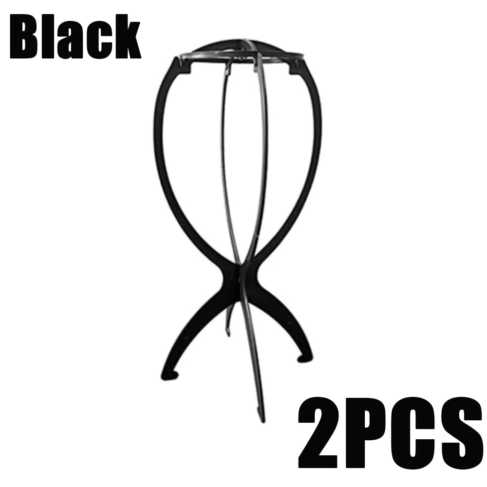 Portable Folding Wig Stand Hat Display Holder for Styling and Travel - 21