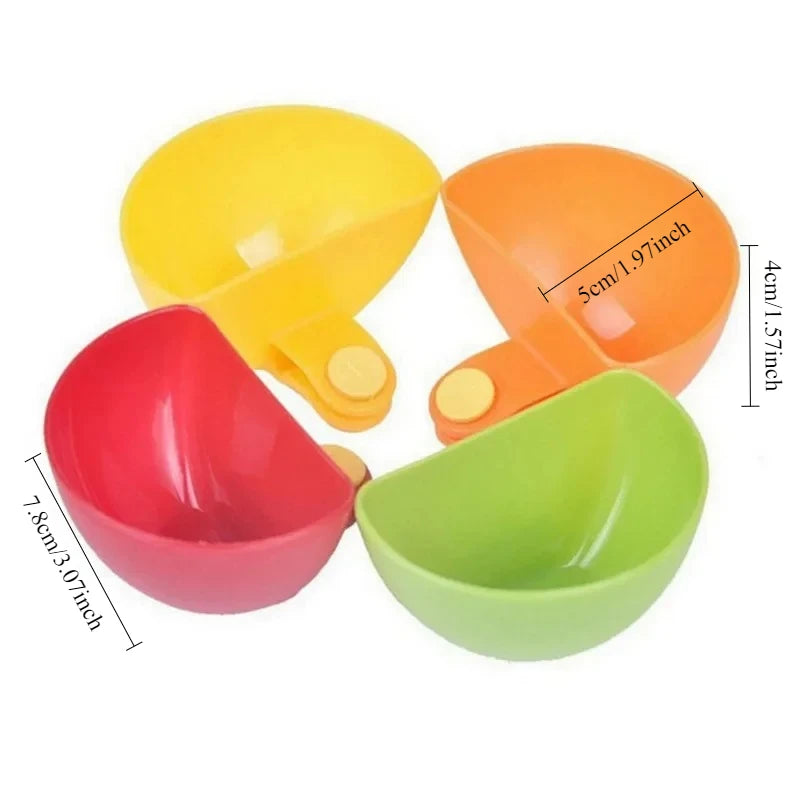 Dip Clip Bowls Set Plate Side Containers for Sauce and Seasoning - 6