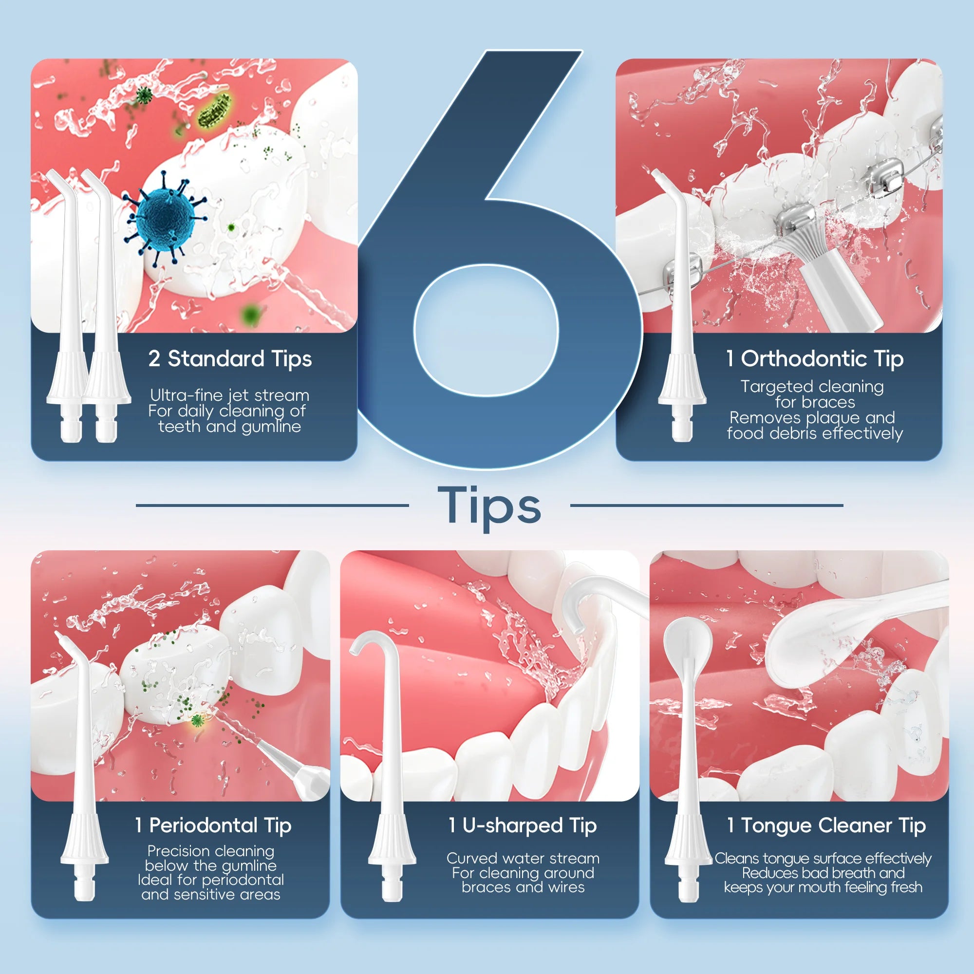 Water Flosser And Electric Toothbrush Combo Oral Irrigator Kit - 4