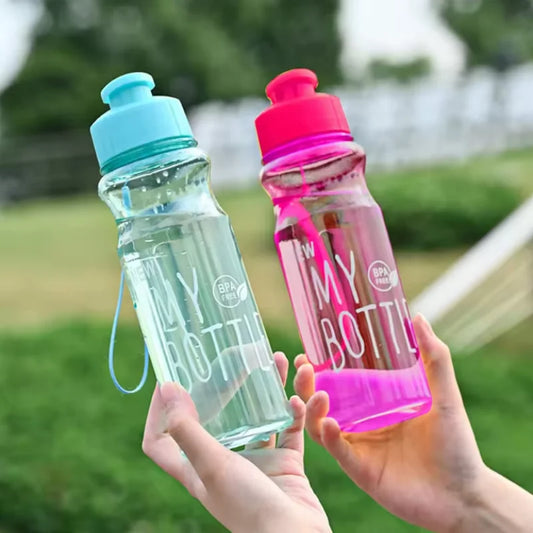 500ml Transparent Sport Water Bottle BPA Free Leakproof Travel Cup