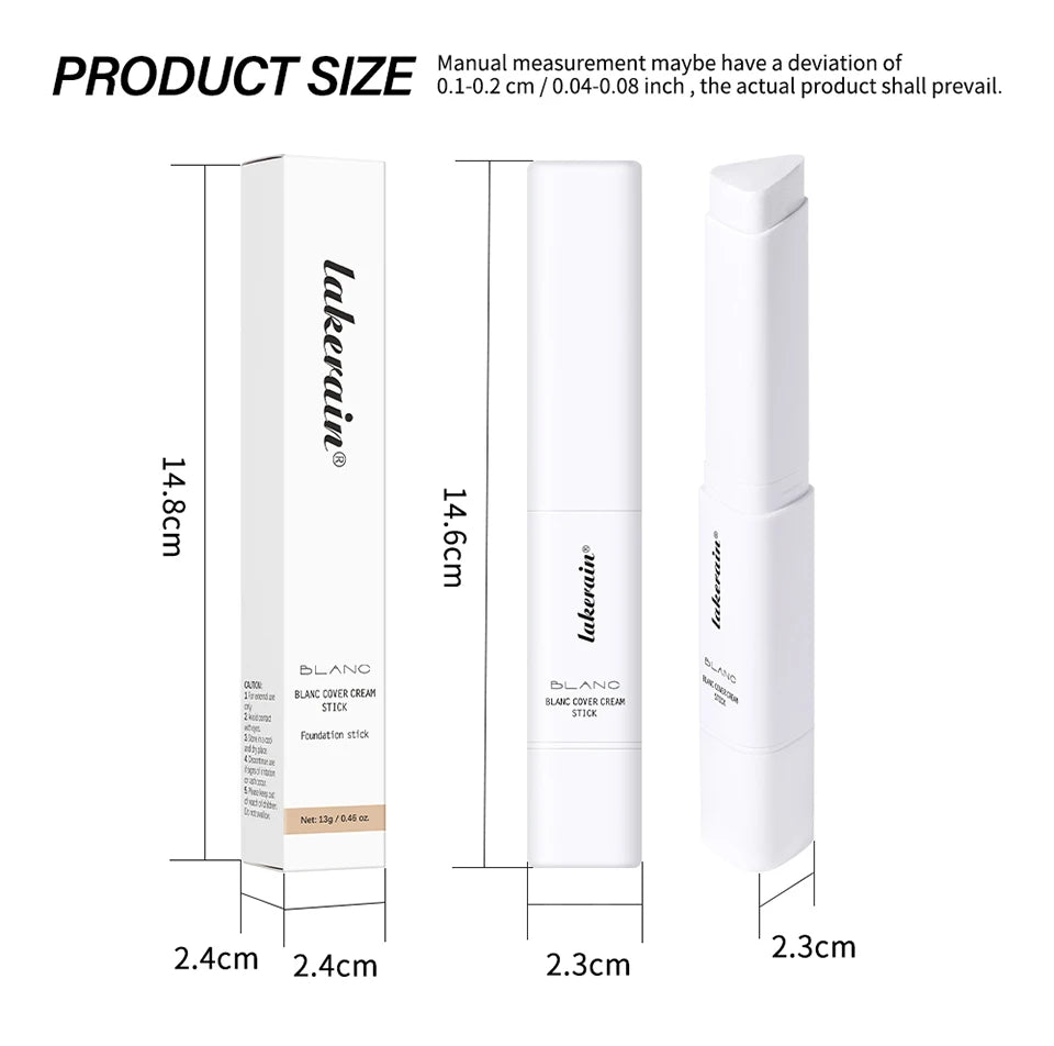 Lakerain Color Changing Foundation Stick Dual-Ended Concealer Makeup