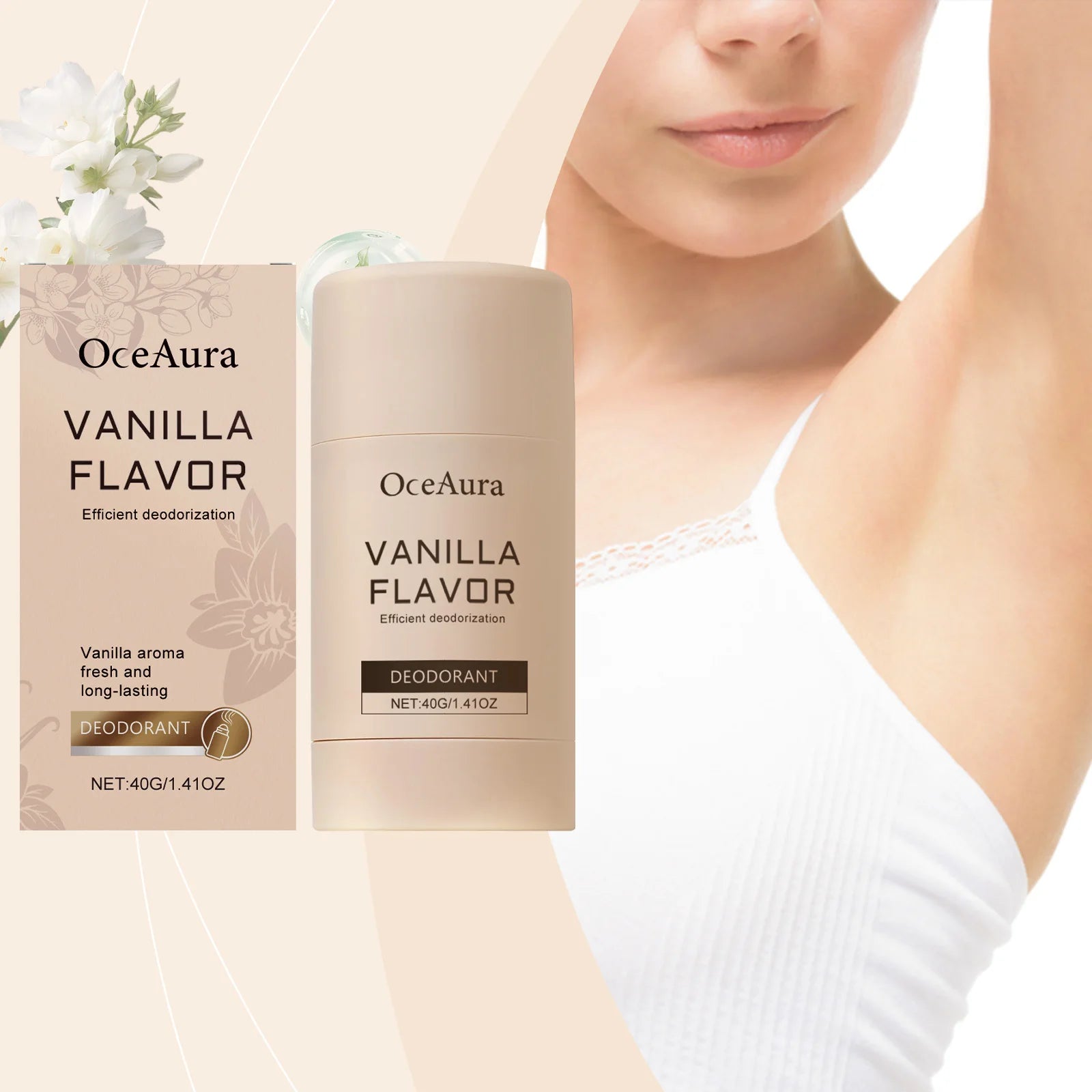 Vanilla Deodorant Stick Antiperspirant Body Odor Control Cream - 7