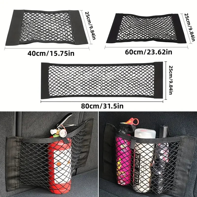 Car Trunk Storage Net Elastic Mesh Organizer Seat Back Cargo Net