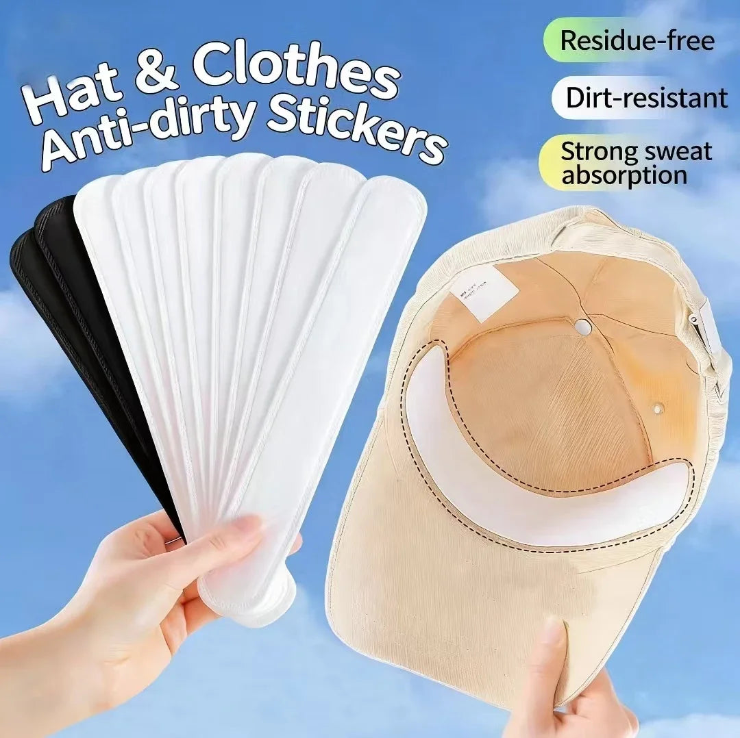 Hat Sweat Absorber Pads Adhesive Liner Bands for Cap Sweat Protection - 7