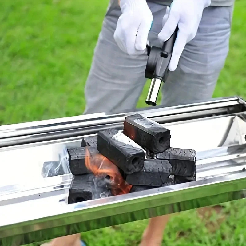 Portable BBQ Hand Blower Manual Air Fan for Charcoal Grill Fire Starter