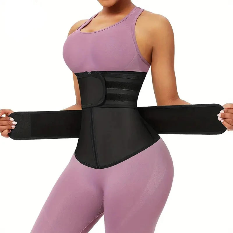 Adjustable Zipper Waist Trainer Slimming Abdominal Support Belt - 13