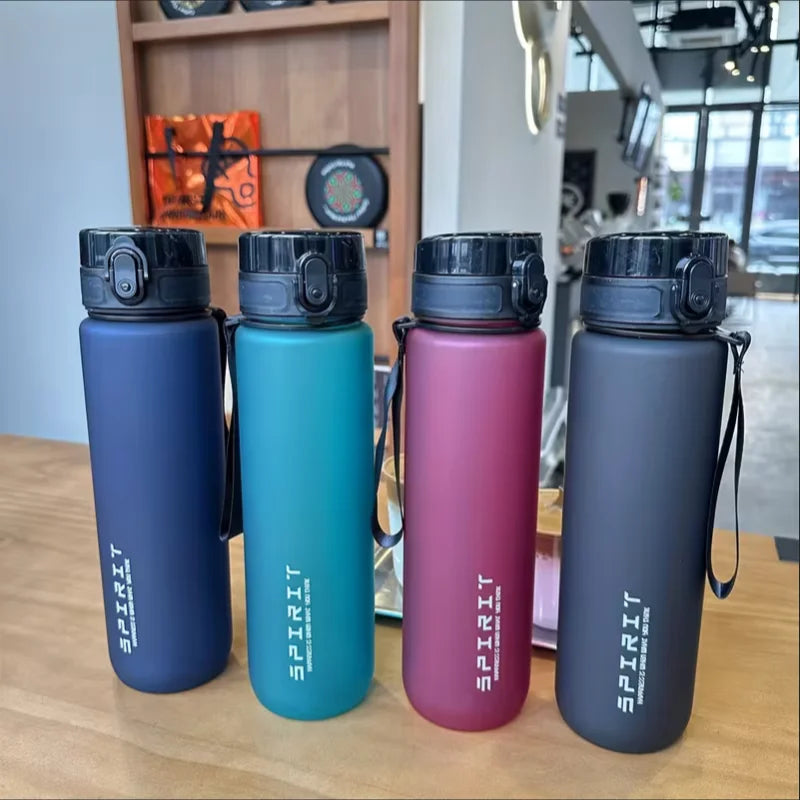 Frosted Sports Water Bottle BPA Free Portable Leakproof Fitness Cup