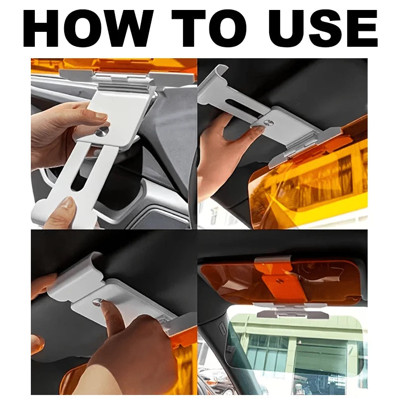 2-in-1 Car Sun Visor Extender Anti-Glare Day and Night Driving Shield - 5