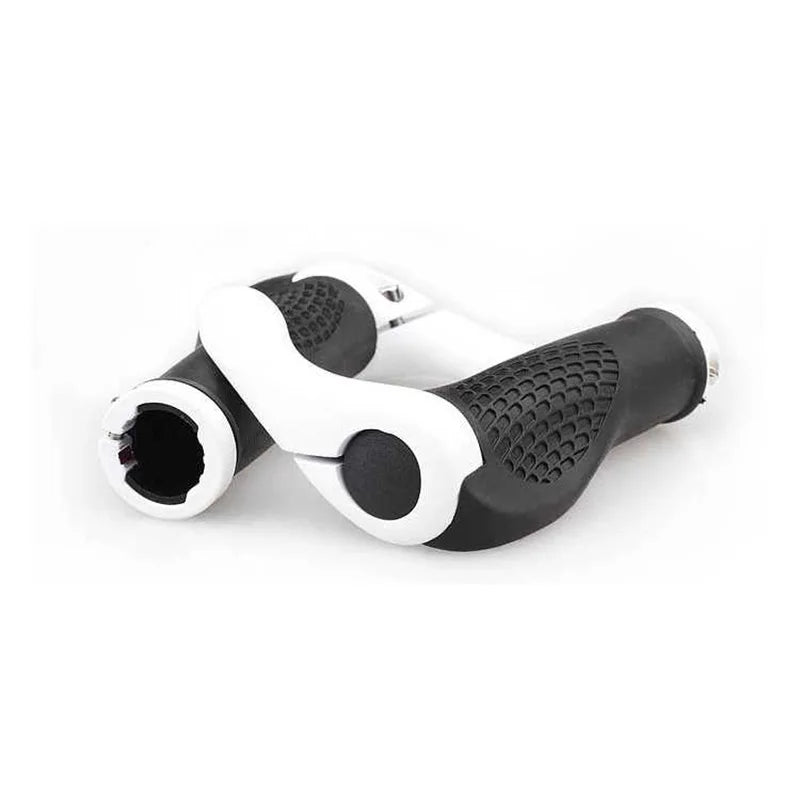 Ergonomic MTB Bicycle Handlebar Grips Anti Slip Rubber with Bar Ends - 15