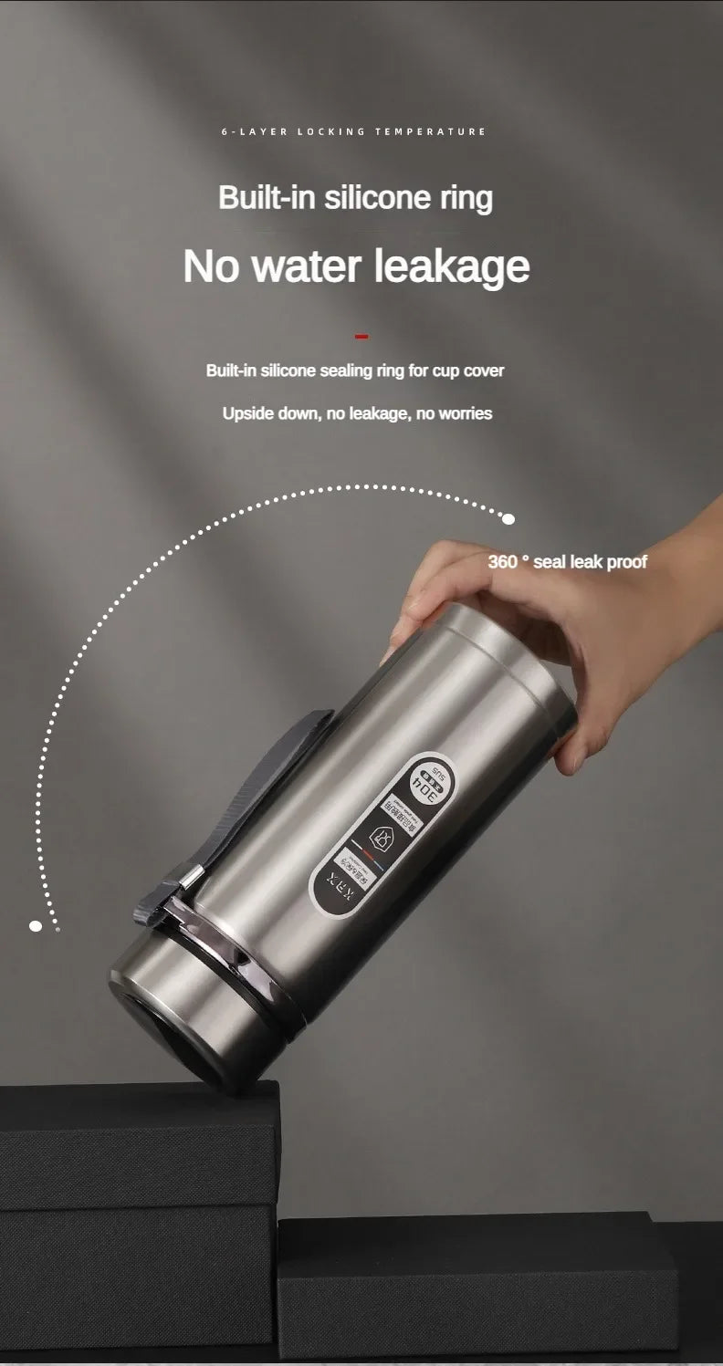 SoftAura Smart Thermos Bottle LED Temperature Display Vacuum Flask 1L - 13