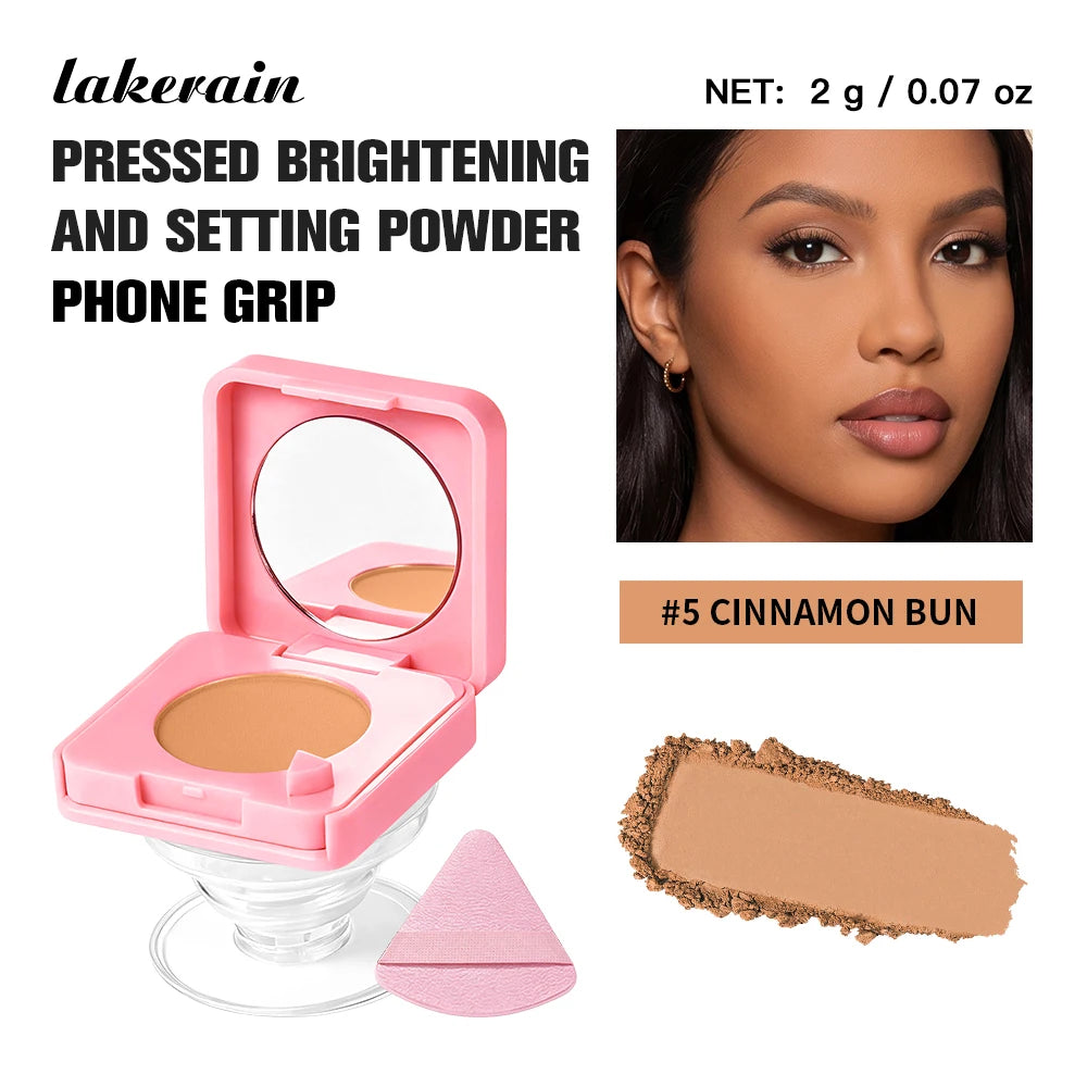 2 in 1 Pressed Powder and Phone Grip Oil Control Compact Makeup