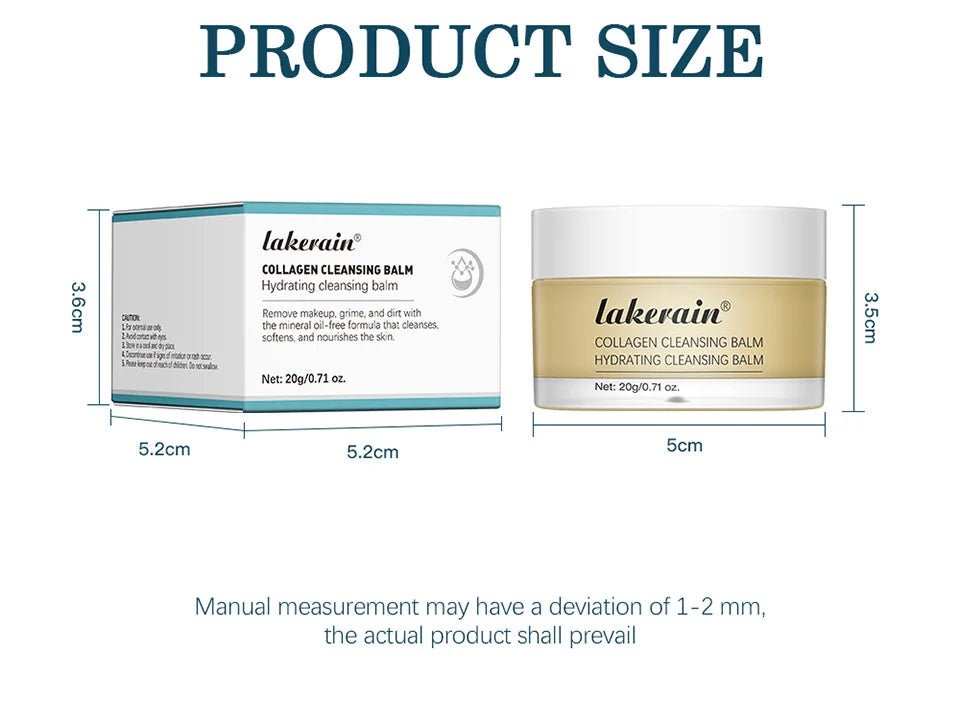 Lakerain Collagen Cleansing Balm Makeup Remover & Deep Cleanser - 15