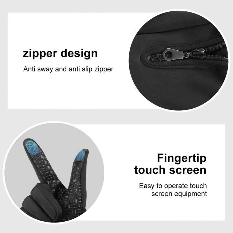 Mens Winter Gloves Waterproof Windproof Thermal Touchscreen Cycling Mitts