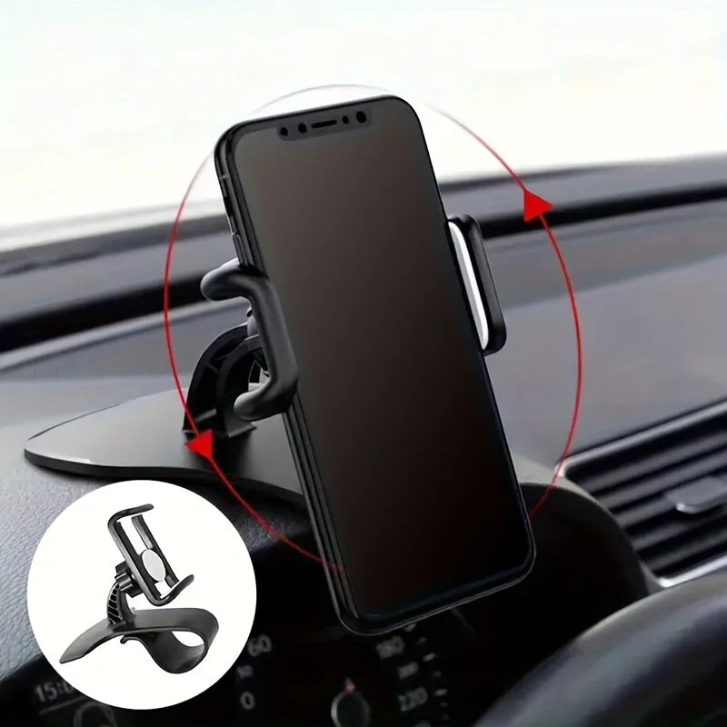 Car Dashboard Phone Holder Clip Rotary Navigation Mount Stand
