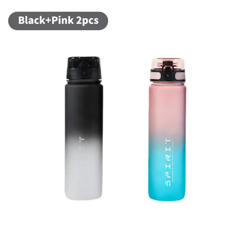 Leak Proof Sports Water Bottle Portable Gym Fitness Jug 500ml 1000ml