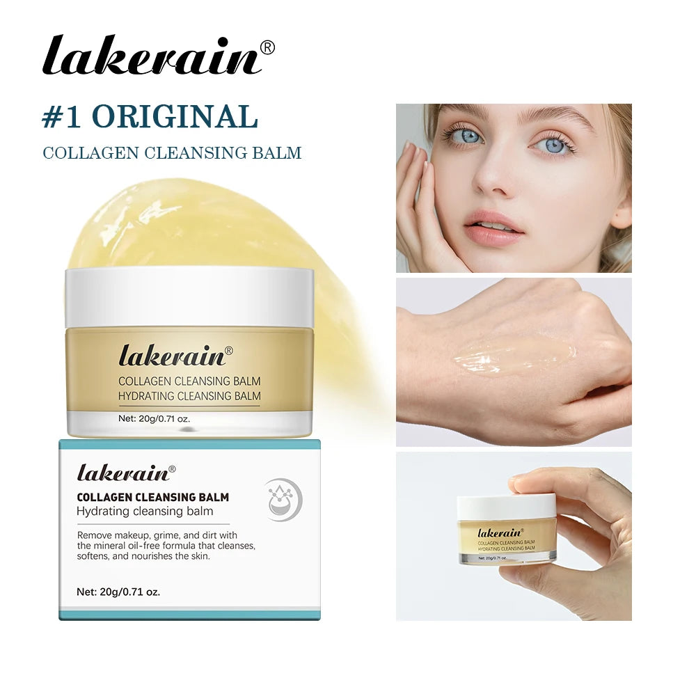 Lakerain Collagen Cleansing Balm Makeup Remover & Deep Cleanser - 20