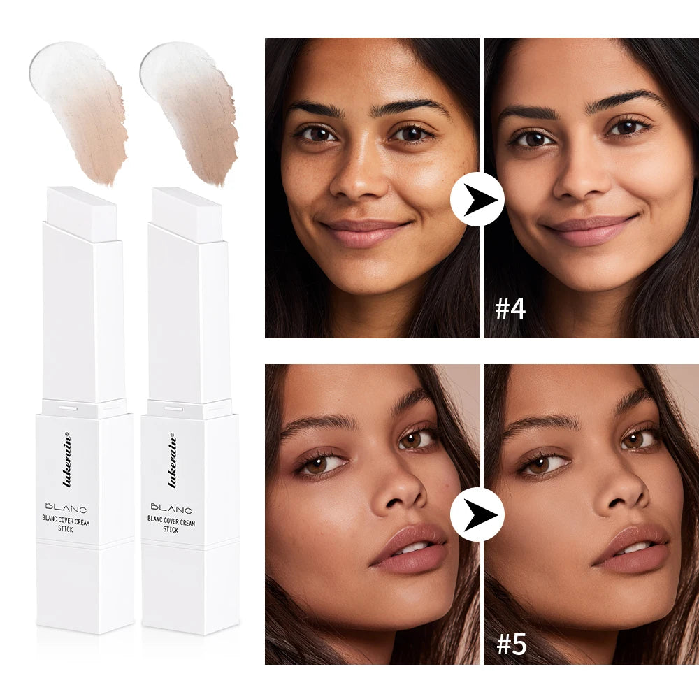 Lakerain Color Changing Foundation Stick Dual-Ended Concealer Makeup - 4