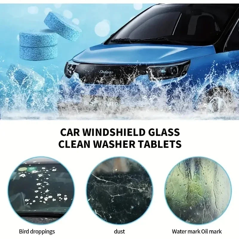 10PCS Car Windshield Wiper Washer Fluid Concentrated Effervescent Tablets