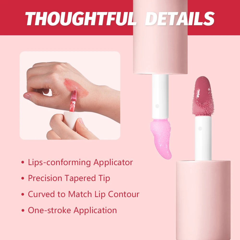 Lakerain Plumping Lip Gloss Hydrating Mirror Shine Lip Gloss - 12