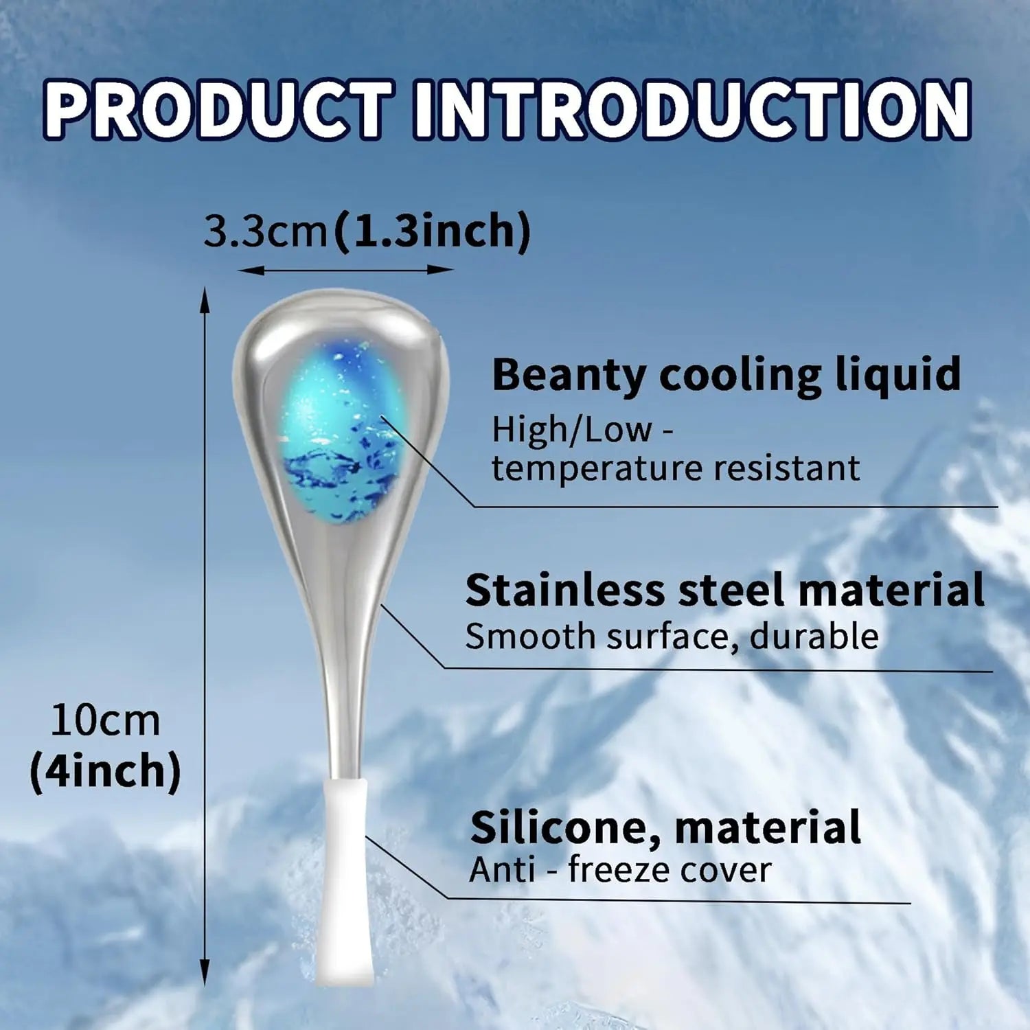Stainless Steel Ice Globes Facial Cryo Sticks Cooling Roller - 5
