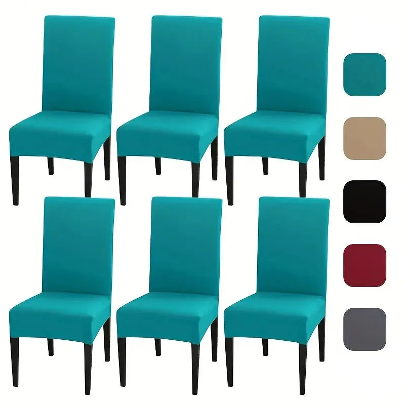 Elastic Dining Chair Covers Set Soft Stretch Slipcovers for Home Hotel