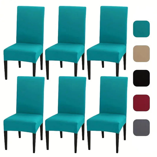 Elastic Dining Chair Covers Set Soft Stretch Slipcovers for Home Hotel