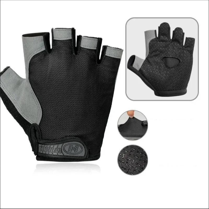 Fingerless Cycling Gloves Anti-Slip Shockproof Sports Training Mitts - 1