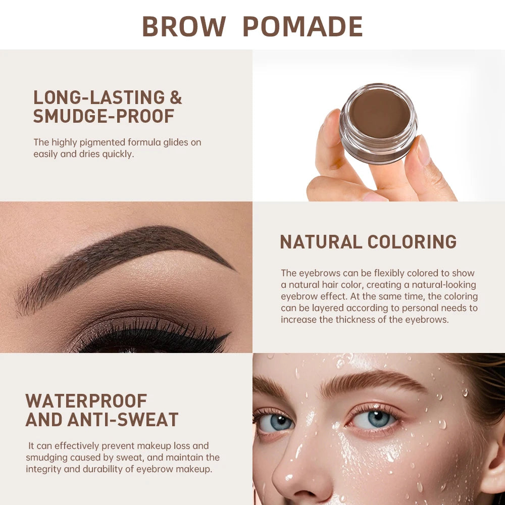Wild Eyebrow Pomade Waterproof Styling Wax Cream - 4